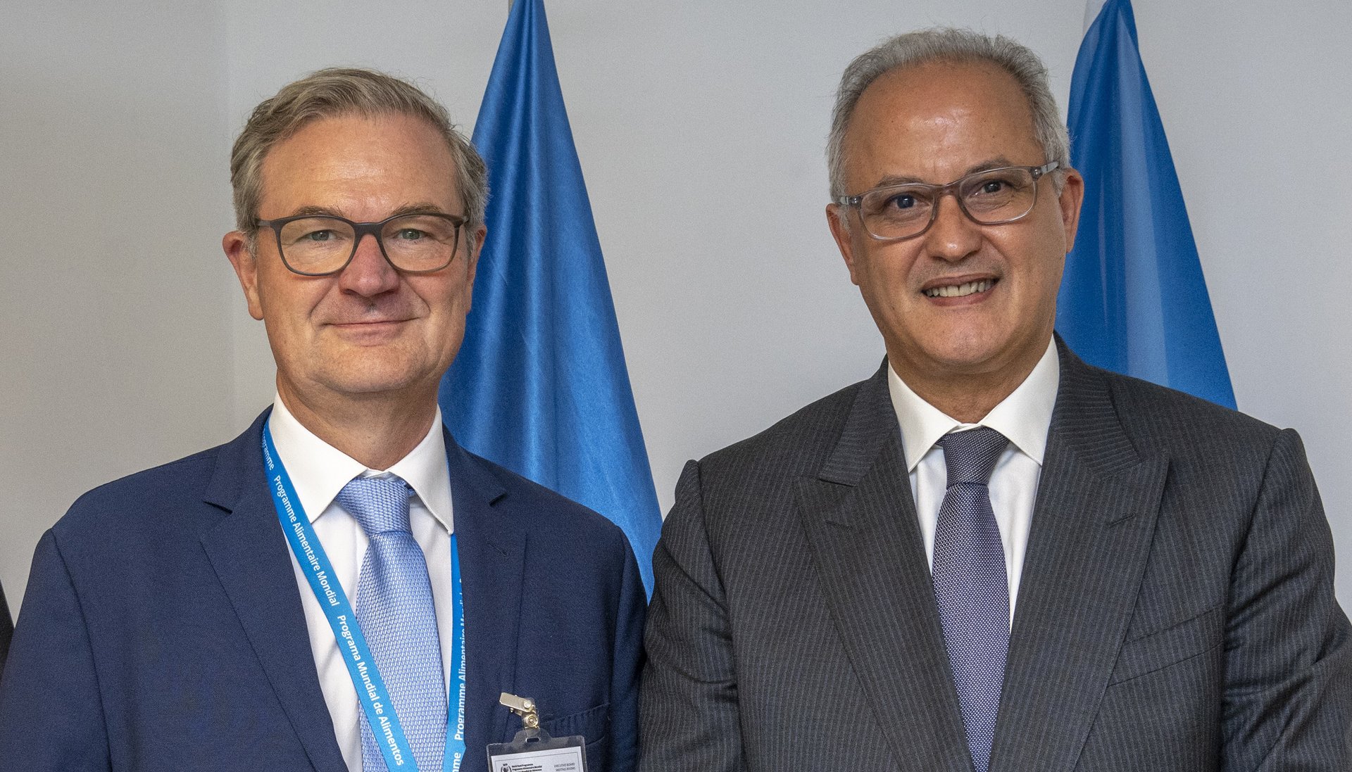 Kay Scheller, Pr&auml;sident des Bundesrechnungshofes, mit dem neuem Executive Board Pr&auml;sidenten H.E. Mr. Youssef Balla.