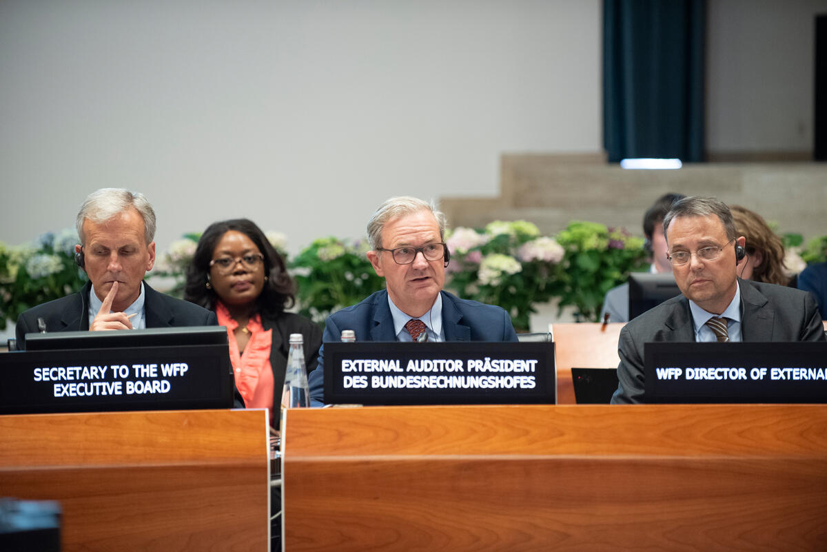 Kurzmeldung WFP Jahresversammlung 2025 Kay Scheller, Präsident des Bundesrechnungshofes, stellt die Prüfungsergebnisse vor dem Executive Board vor.